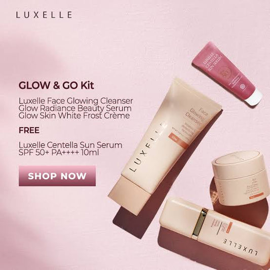 Luxelle Glow & Go Kit  + Luxelle Centella Sun Serum 10ml SPF 50+ PA++++ by Heart Evangelista