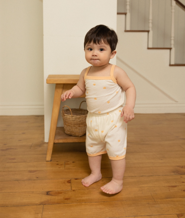 Cocohani Mesh Heart Sleeveless Loungewear Set (Sky Blue) Size 100 (18-36 Months)