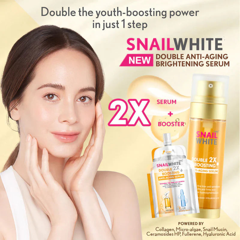 Namu SNAILWHITE Double Boosting Anti-Aging Serum 40ml + 40ml