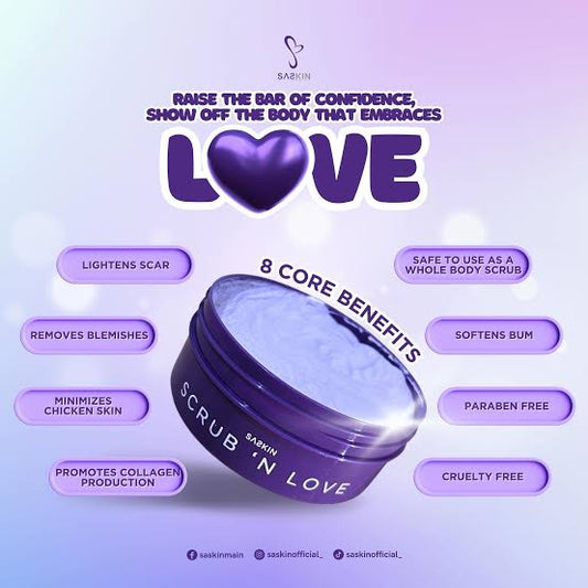 SASKIN Scrub N Love Glass Skin Body Scrub - 200ml