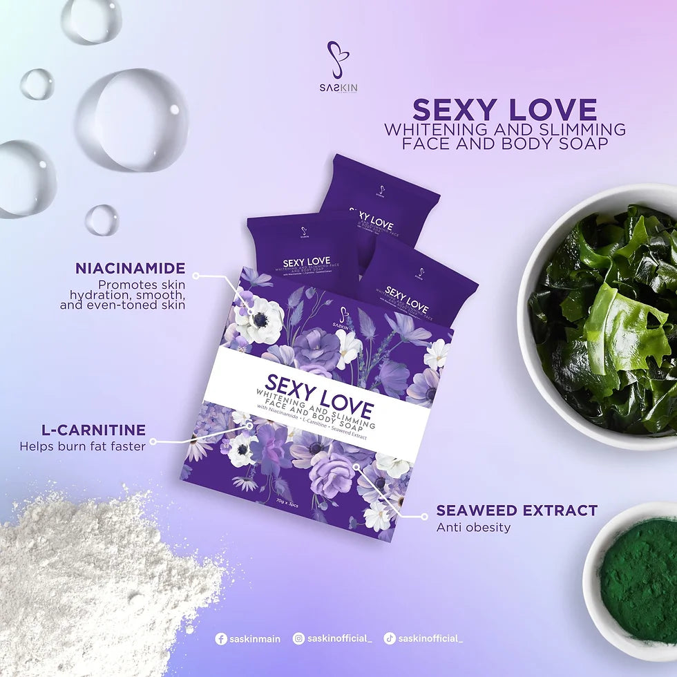 SASKIN Sexy Love Face and Body Soap -  70g