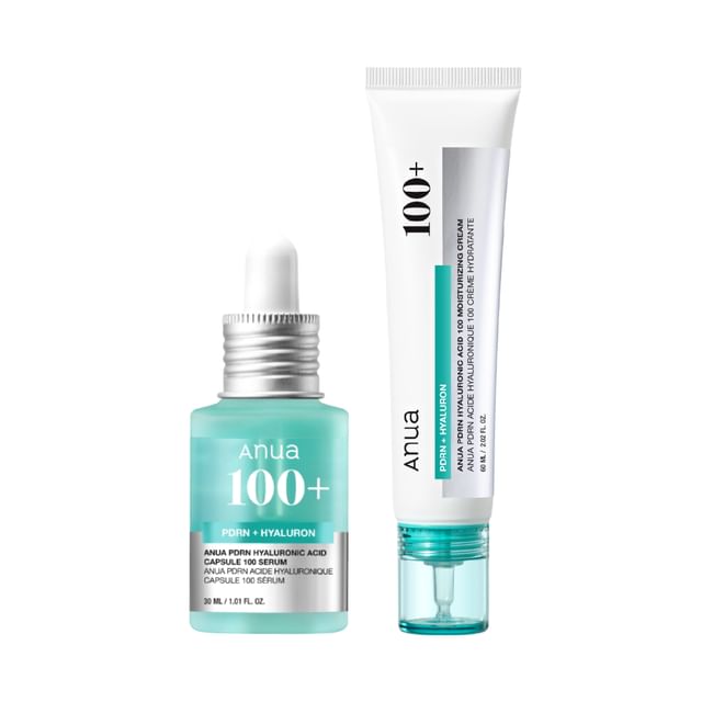 Anua - Bundle: PDRN Hyaluronic Acid Capsule 100 Serum 30ml + PDRN Hyaluronic Acid 100 Moisturizing Cream 30ml