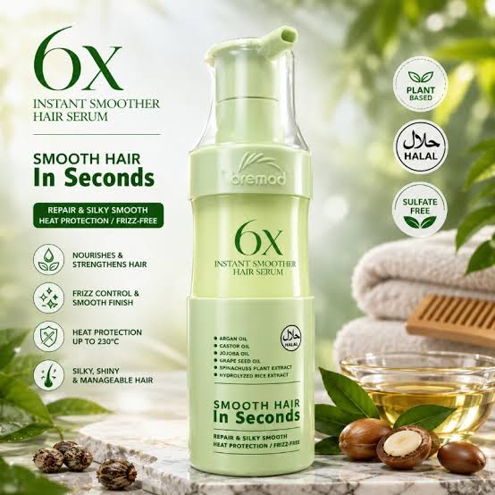 Bremod 6X Instant Smooth Repair Hair Serum Argan Oil Castor Jojoba Nourishing Hair Essence 150ml