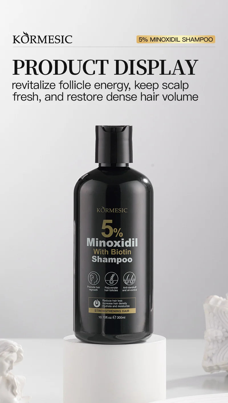 Kormesic Minoxidil Biotin Shampoo (300ml)