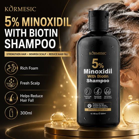 Kormesic Minoxidil Biotin Shampoo (300ml)