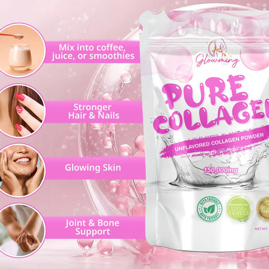 Glowming Pure
Collagen (Unflavored
Powder 150,000mg) by Cris Cosmetics (CC Glam) - 150g