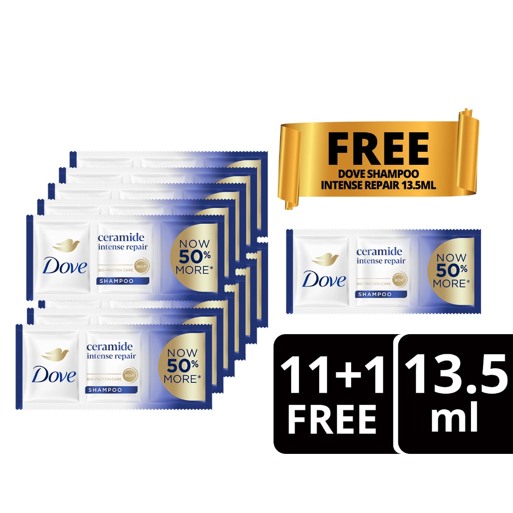 DOVE DOVE Ceramide Intense Repair Shampoo 13.5mL buy 11, get 1 (sold per dozen)