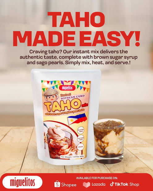 Miguelitos Instant Taho Mix (with Brown Sugar and Tapioca Pearl Inside) 485g