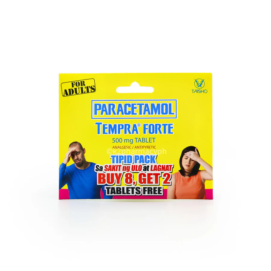 Tempra Forte 500mg Tablet for Adults Tipid Pack 10 tablets
