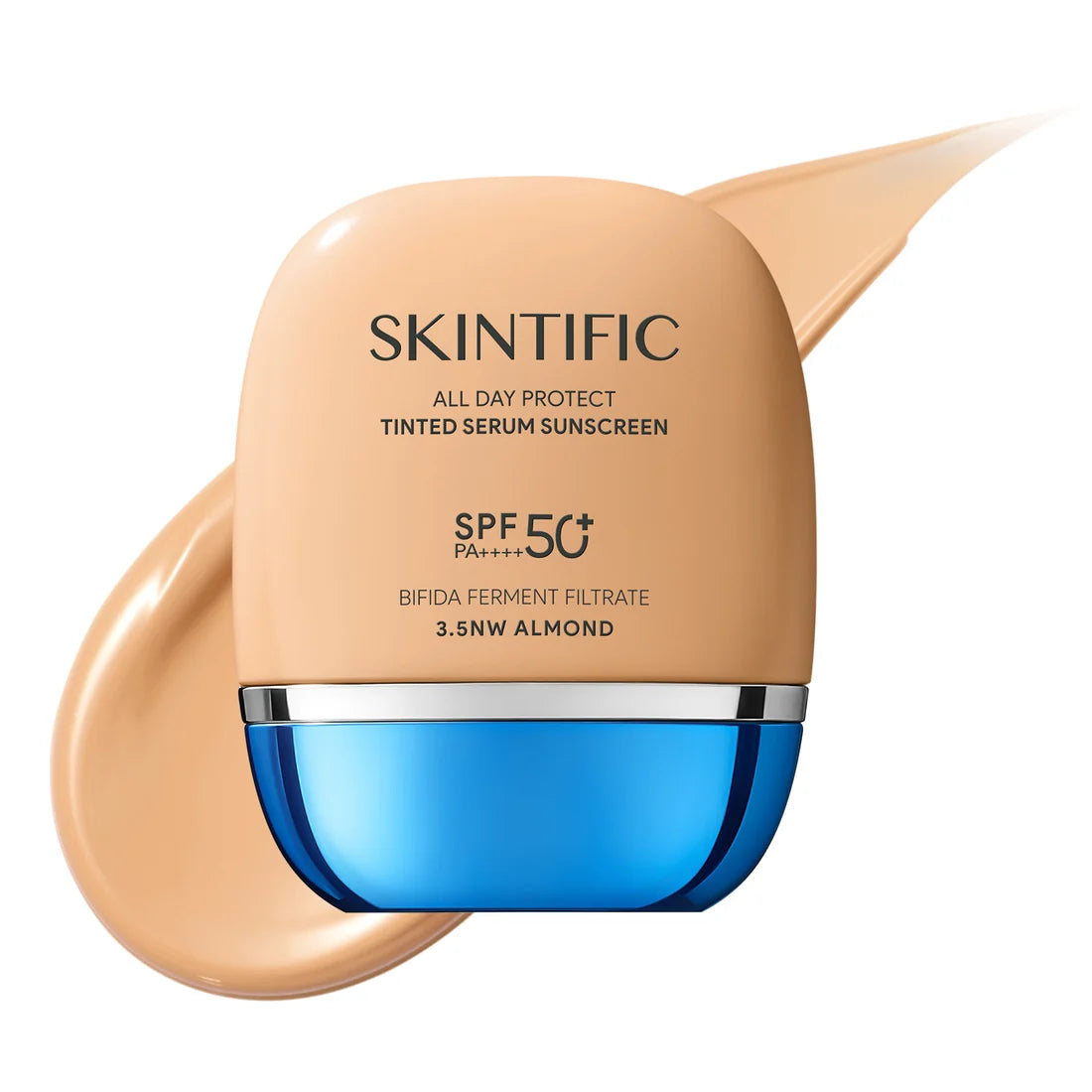 SKINTIFIC All Day Protect Tinted Serum Sunscreen SPF 50+ PA++++ - 3.5NW ALMOND