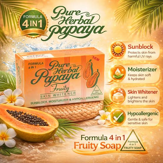 RENEW Advanced Formula 4in1 Papaya Fruity Soap 135g