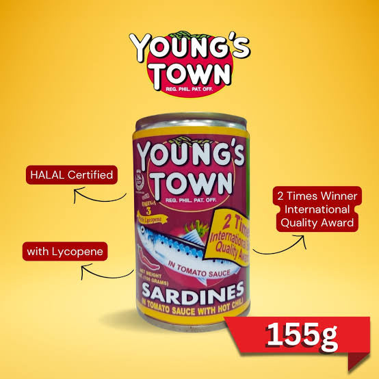 YOUNG'S TOWN SARDINES WITH CHILI 155g