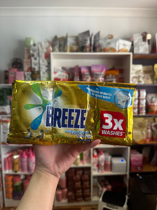BREEZE DETERGENT POWDER ACTIV BLEACH With Eco Clean Technology - 3 sachets x 6 pcs (18 WASHES)