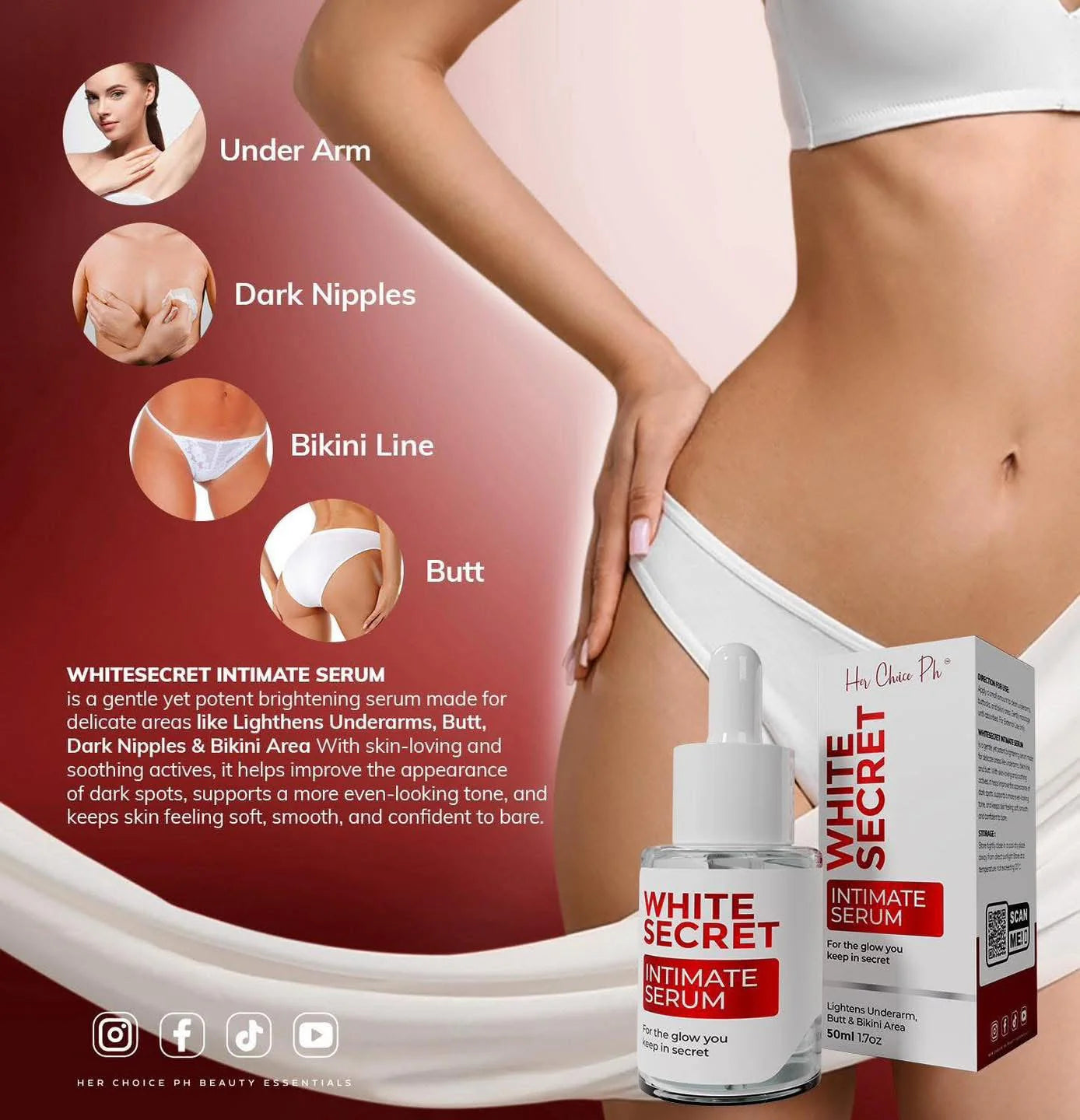 Her Choice Ph White Secret Intimate Serum 50ML