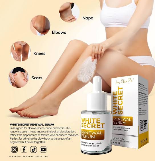Her Choice Ph White Secret Renewal Serum 50ml - Elbows, Knees, Napes & Scars