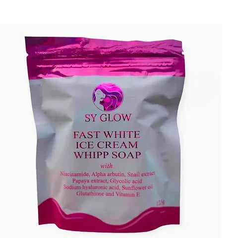 SY GLOW FAST WHITE ICE CREAM SOAP - 125g