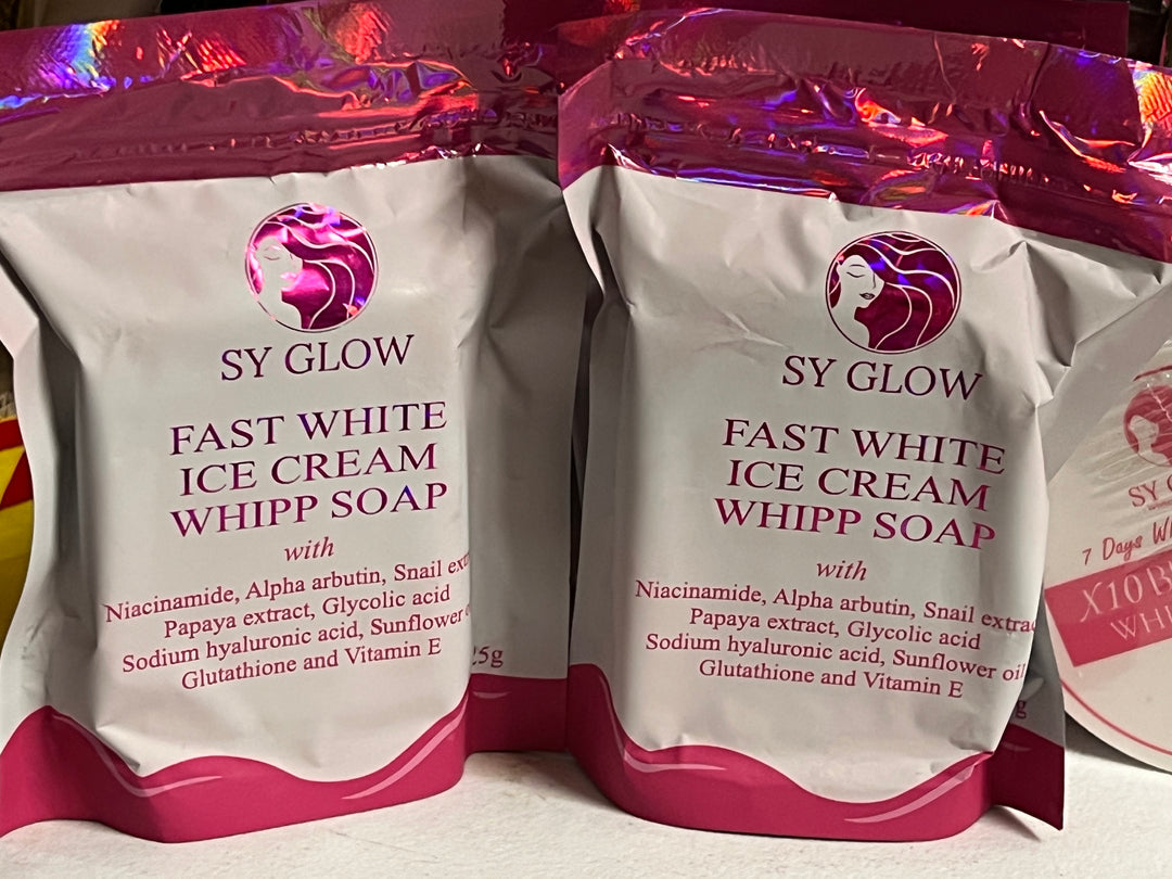 SY GLOW FAST WHITE ICE CREAM SOAP - 125g