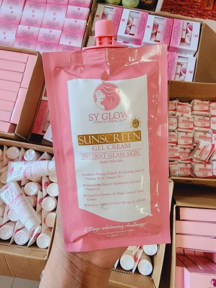 SY Glow Instant Glass Skin Sunscreen Gel Cream SPF40 - 50g