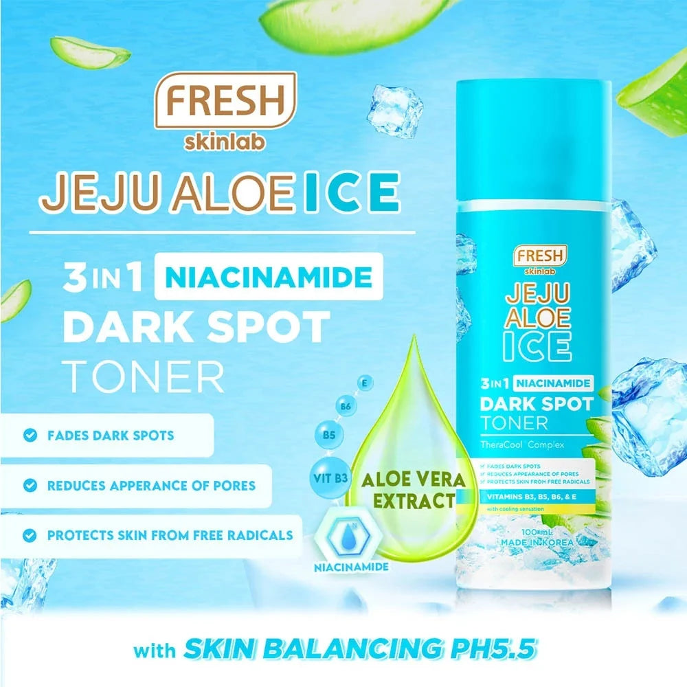 FRESH Skinlab K-Aloe Ice 3 in 1 Niacinamide Dark Spot pH 5.5 Toner 100ml