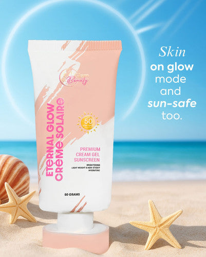 CC Glam & Beauty Eternal Glow Cremé Solaire Premium Cream Gel Suncreen 50g
