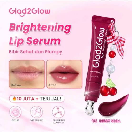 Glad2Glow Brightening Charm Lip Serum 04 Pearl Sparkle (CLEAR)
