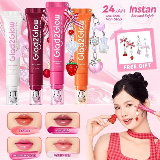 Glad2Glow Brightening Charm Lip Serum 04 Pearl Sparkle (CLEAR)