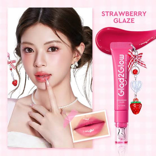 Glad2Glow Brightening Charm Lip Serum 01 Strawberry Glaze (Pink)
