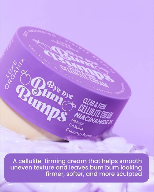 LUXE ORGANIX Bye Bye Bum Bumps Clear & Firm Cellulite Cream 230g