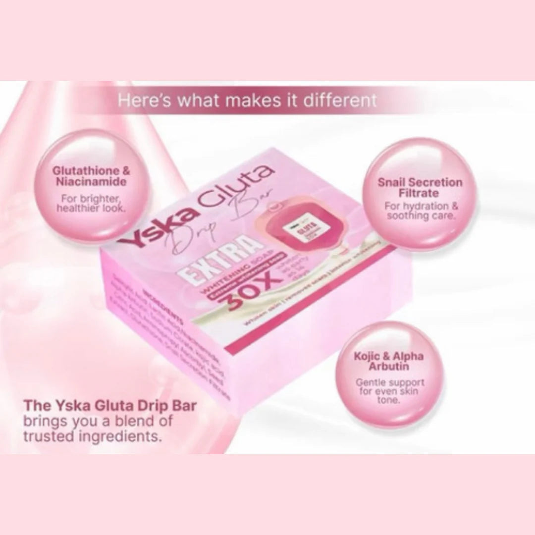 YSKA Gluta Drip Bar 30x Extreme Whitening Soap 70g