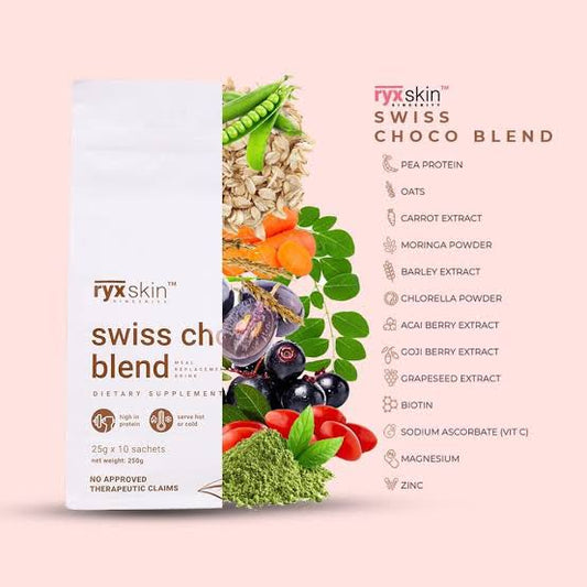 Ryx Skin Swiss Choco Blend Drink - 10 Sachets - HALF PRICE SALE‼️ DECEMBER 2025 EXPIRY‼️