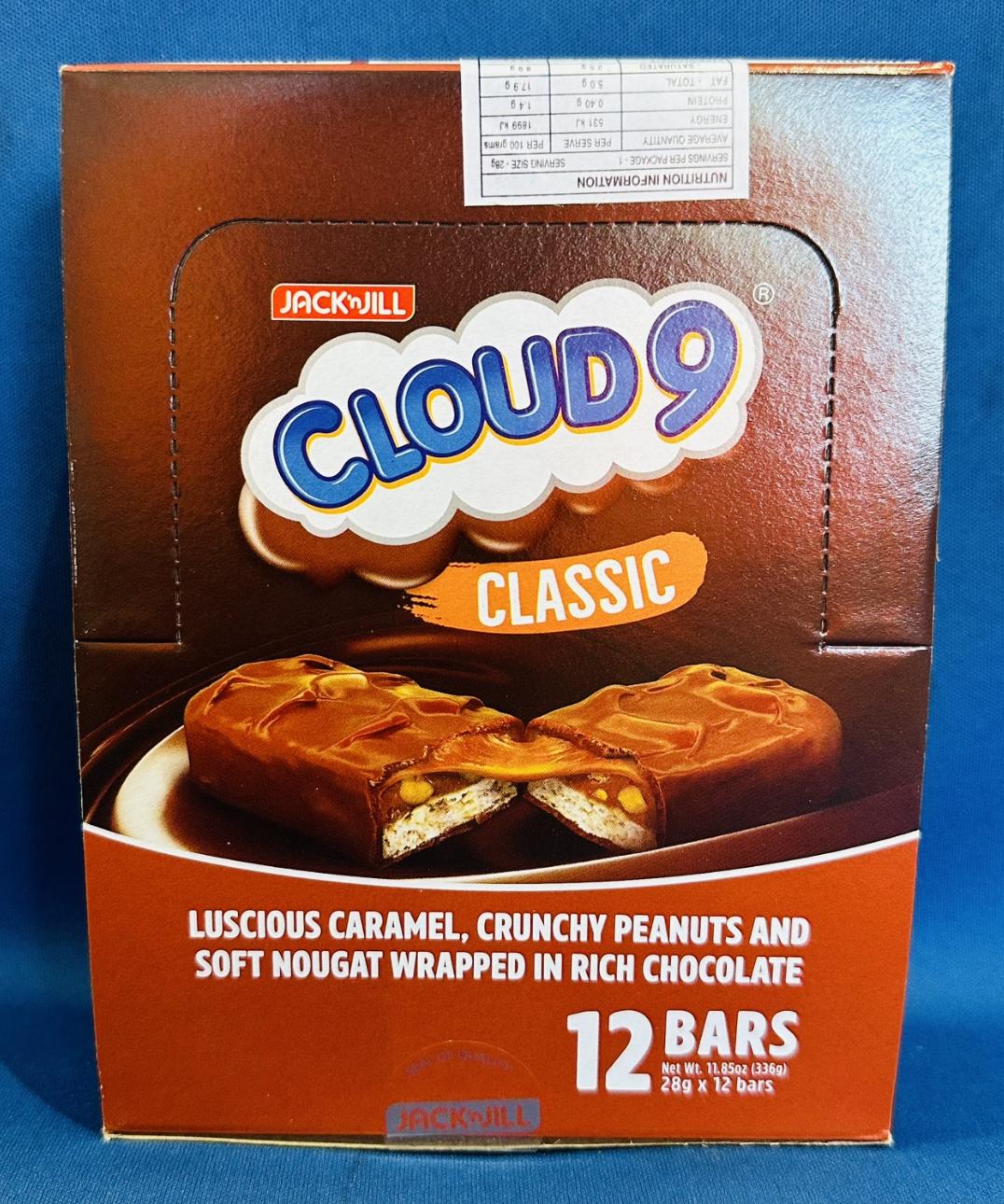 Cloud 9 Chocolate Classic - 12 bars x 28g