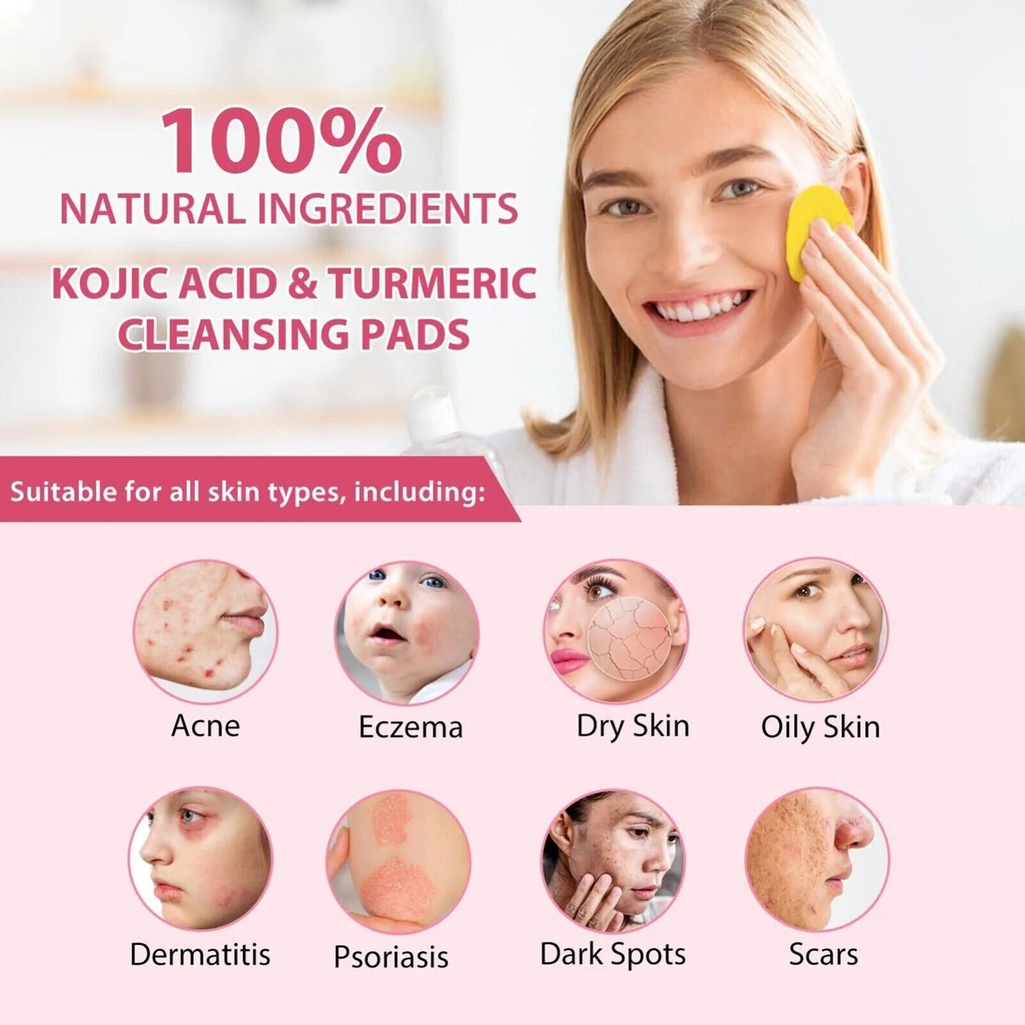 EELHOE Turmeric Kojic Acid Cleansing Pads