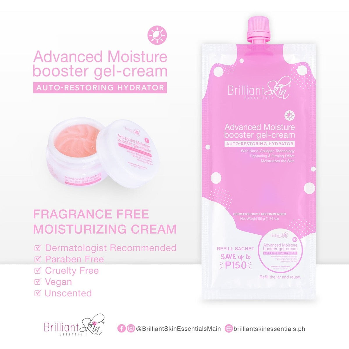 Brilliant Skin Advanced Moisture Booster Gel Cream 50g