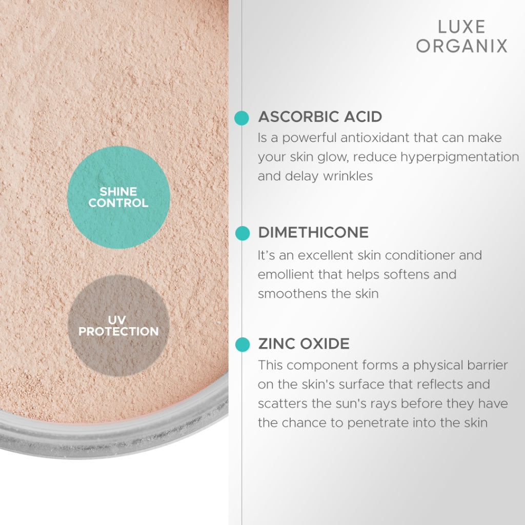 Luxe Organix 24H Zero Sebum Instant Pore Blurring Weightless Matte Powder Spf 50 Pa++++ Natural 15G