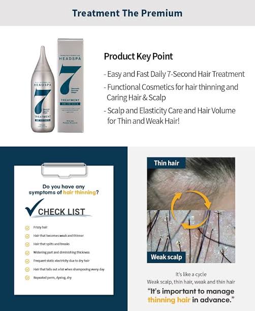 HEADSPA 7 (Anti Hair Loss) Treatment The Premium 210ml from Korea