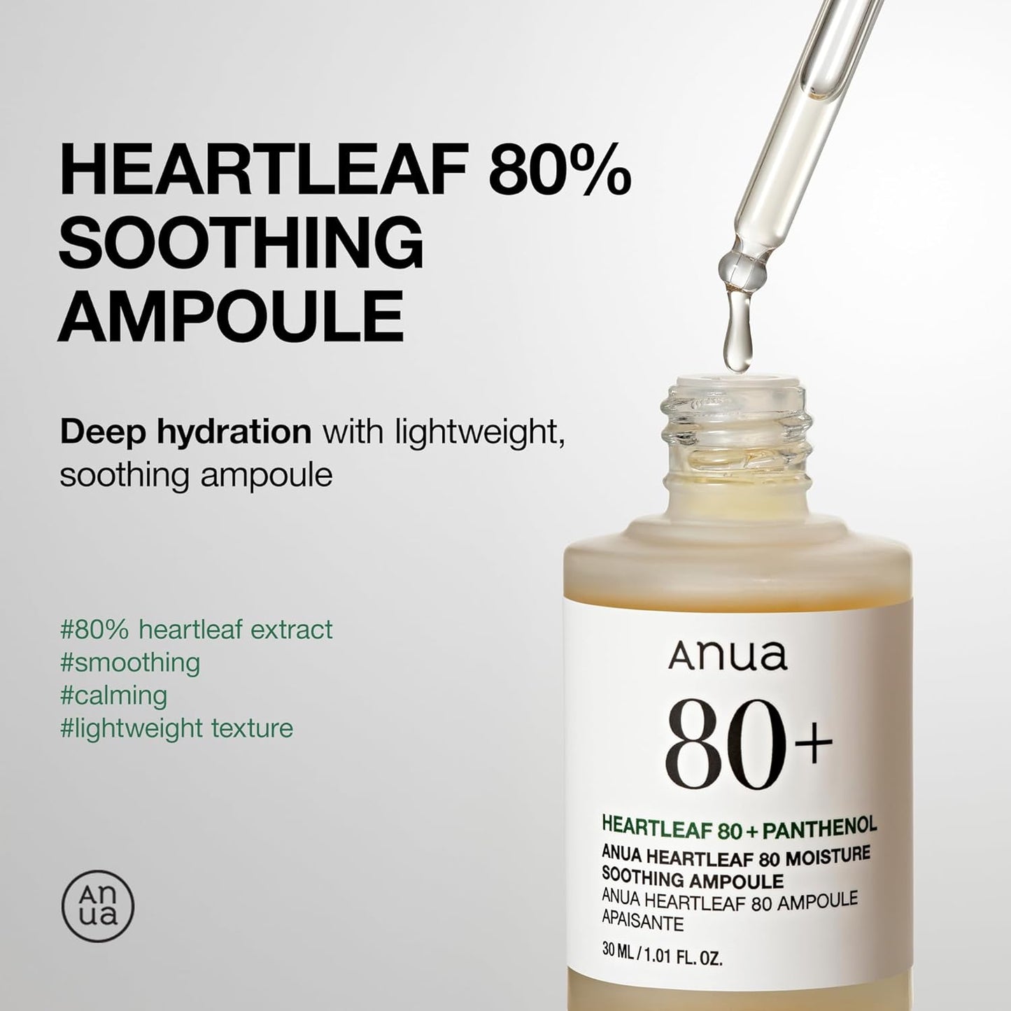 Anua Heartleaf 80% Moisture Soothing Ampoule 30ml
