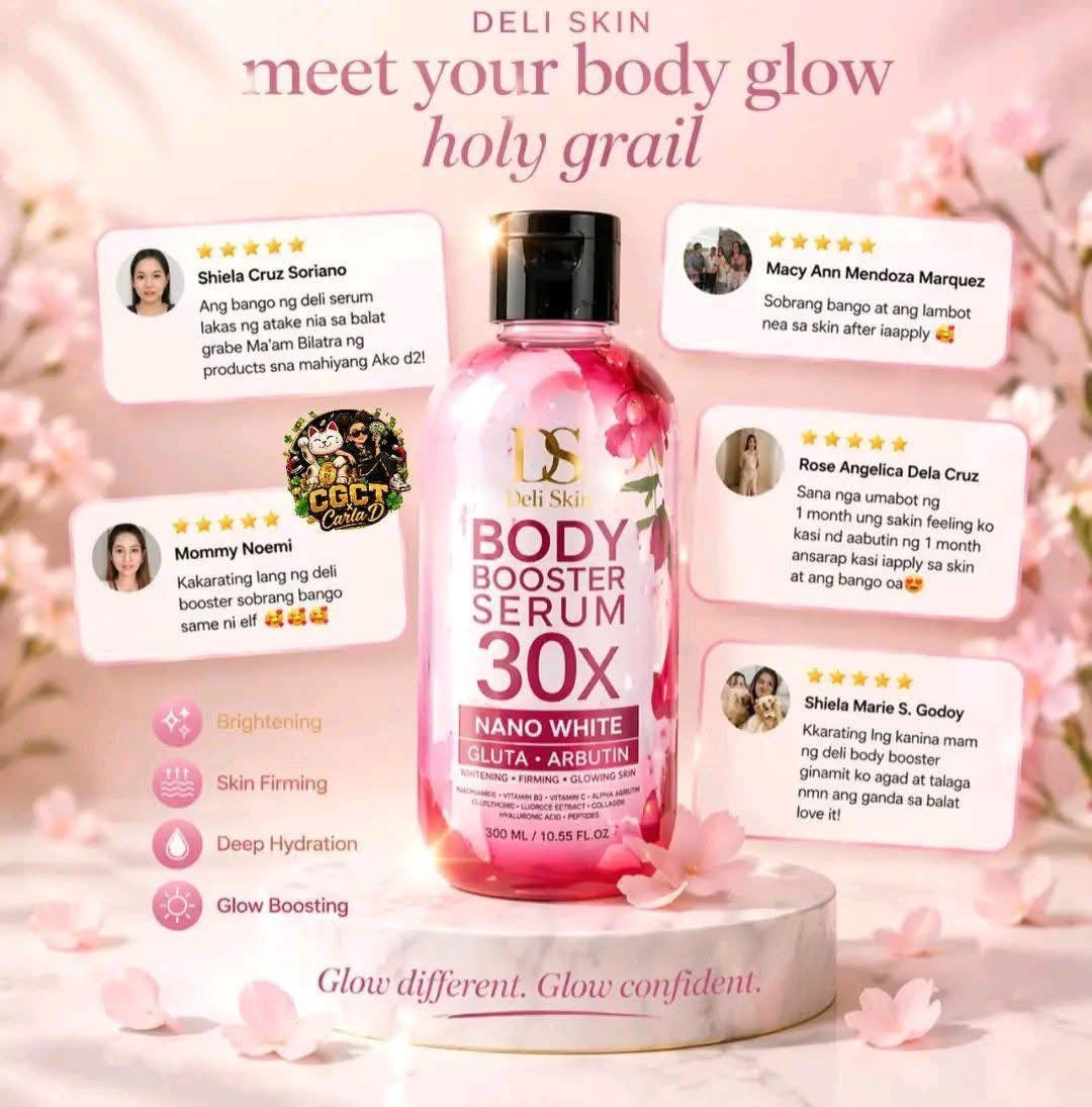 Deli Skin Body Booster Serum 30x Nano White Gluta Arbutin 300ml