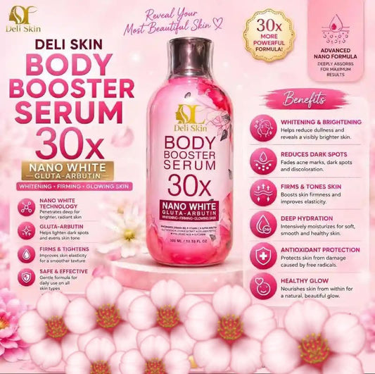 Deli Skin Body Booster Serum 30x Nano White Gluta Arbutin 300ml