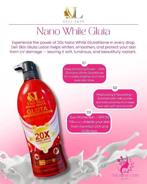 Deli Skin Nano White GLUTA Intensive Whitening Lotion SPF 50 - 500 ml