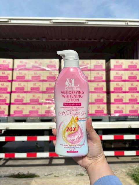 Deli Skin Age Defying Whitening Lotion SPF 50 PA ++  - 20x Collagen  Tripeptide 500ml