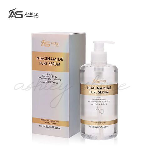 ASHLEY SHINE Niacinamide Pure Serum Face and Body Moisturizes - 520ml