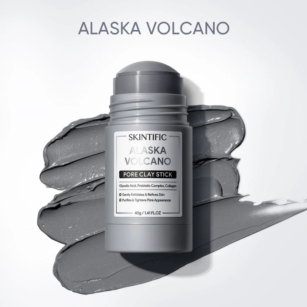 SKINTIFIC Alaska Volcano Reduce Blackheads Deep Pores Cleansing Clay Mask Stick 40G