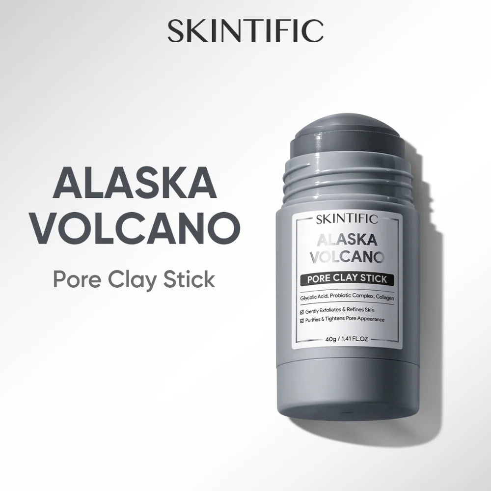 SKINTIFIC Alaska Volcano Reduce Blackheads Deep Pores Cleansing Clay Mask Stick 40G