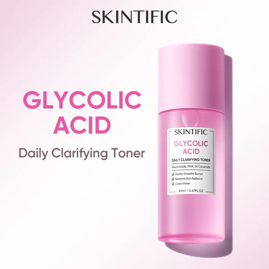 SKINTIFIC Glycolic Acid Daily Clarifying Exfoliating Toner 80ML