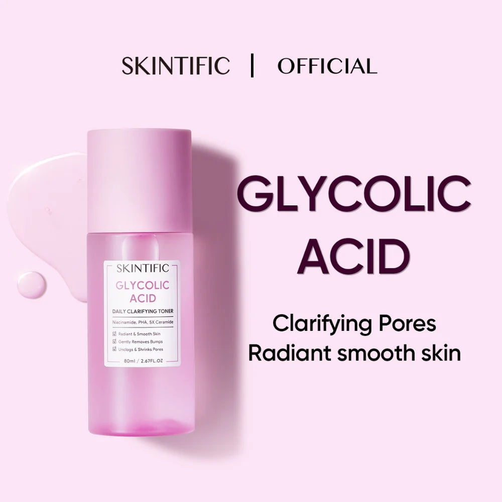 SKINTIFIC Glycolic Acid Daily Clarifying Exfoliating Toner 80ML