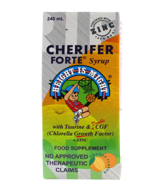 CHERIFER Forte Syrup with Taurine & Double CGF + Zinc - 240ml (2-12 yrs)