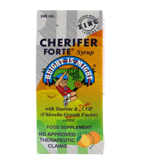 CHERIFER Forte Syrup with Taurine & Double CGF + Zinc - 240ml (2-12 yrs)