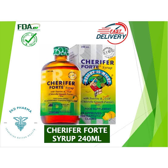 CHERIFER Forte Syrup with Taurine & Double CGF + Zinc - 240ml (2-12 yrs)