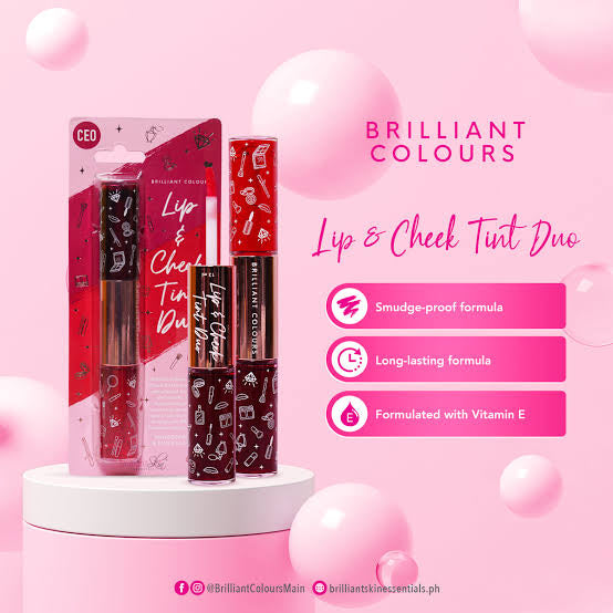 Brilliant Colours Lip & Cheek Tint Blooming CEO Duo - 2 Shades