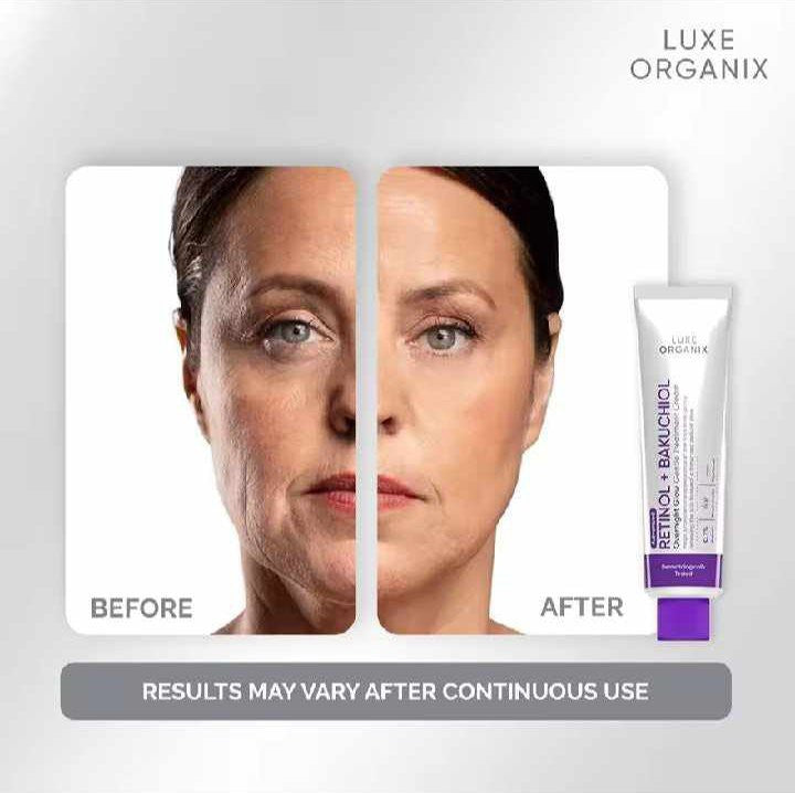 Luxe Organix Retinol + Bakuchiol Overnight Glow Gentle Treatment Cream 30g